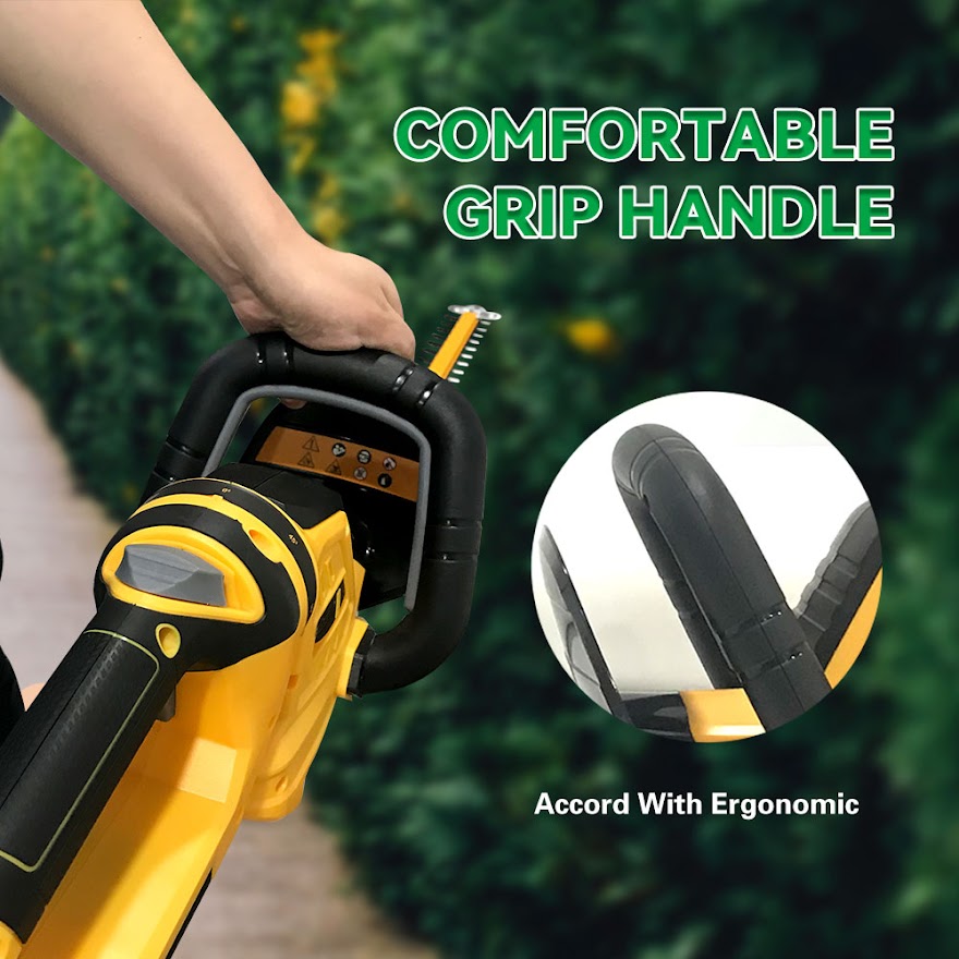 ZEGJAW 20V Cordless Hedge Trimmer with 22inch Dual Action Blade, Comfortable Grip Handle, Include 20V Removable Battery