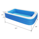 6 Person Large Inflatable Swimming/Ball Pool 120"x72"x22" 0.3mm PVC Thickness