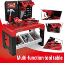 HILLO 46 PCS Creative DIY Repair Tool Workbench Play Toys Pretend Tool Playset for Kids of Ages 3+ Realistic Tools and Accessories for Children Worker Pretend Game