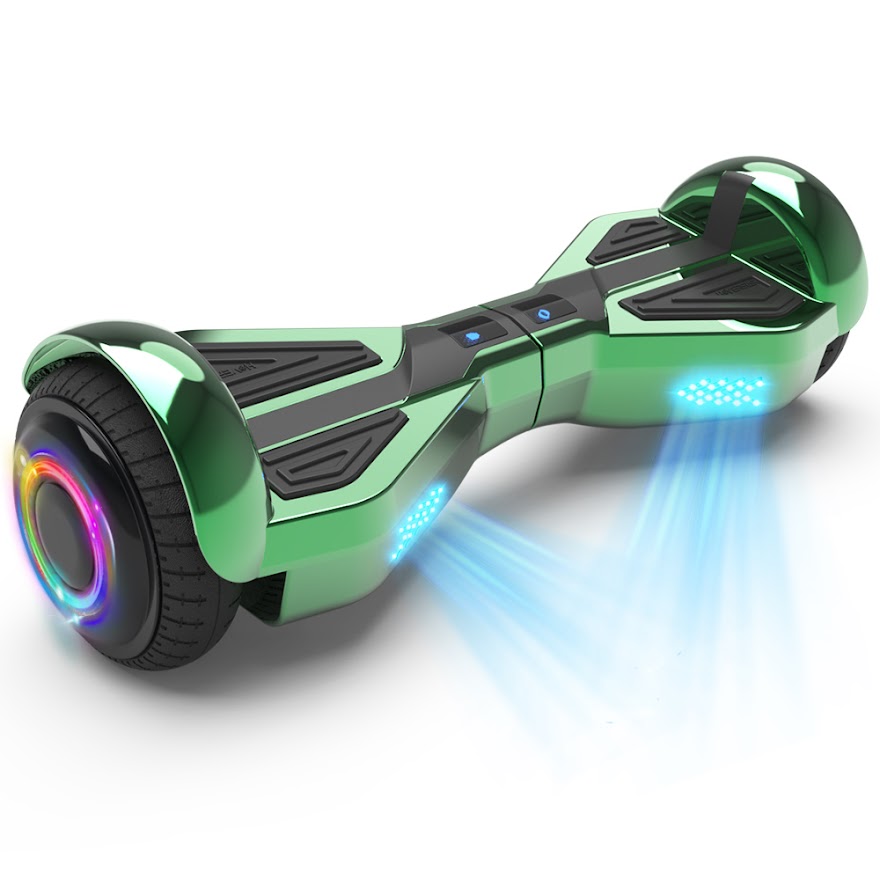 Triangle Hoverboard with Bluetooth Speaker, 6.5 inch LED Wheels, Dual 200W Motor up to 6.2 MPH, UL2272 Certified Self Balancing Scooters for Kids Adults