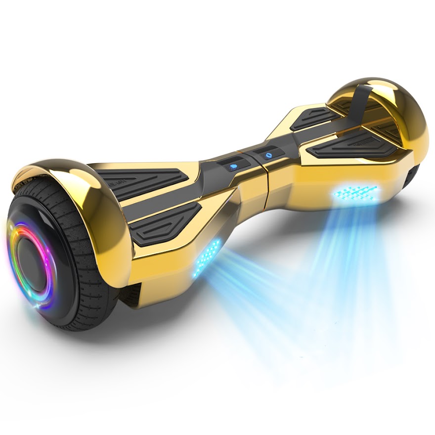 Triangle Hoverboard with Bluetooth Speaker, 6.5 inch LED Wheels, Dual 200W Motor up to 6.2 MPH, UL2272 Certified Self Balancing Scooters for Kids Adults