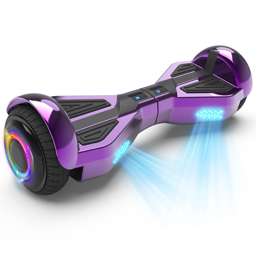 Triangle Hoverboard with Bluetooth Speaker, 6.5 inch LED Wheels, Dual 200W Motor up to 6.2 MPH, UL2272 Certified Self Balancing Scooters for Kids Adults