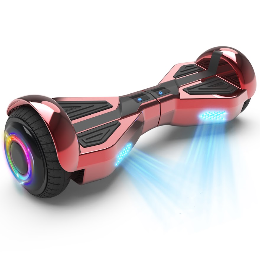 Triangle Hoverboard with Bluetooth Speaker, 6.5 inch LED Wheels, Dual 200W Motor up to 6.2 MPH, UL2272 Certified Self Balancing Scooters for Kids Adults