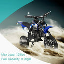 49CC 2-Stroke Kids Off-Road Dirt Bike Gas Powered Motorcycle(Oil Mix Required) Blue