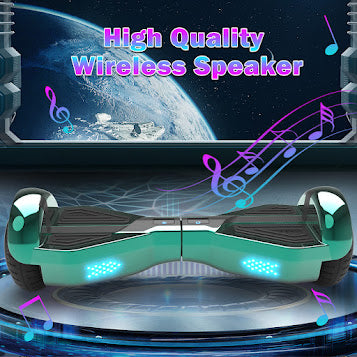 Triangle Hoverboard with Bluetooth Speaker, 6.5 inch LED Wheels, Dual 200W Motor up to 6.2 MPH, UL2272 Certified Self Balancing Scooters for Kids Adults