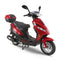 RAPPI RPI SPEEDY-50 Red Steet Legal Scooter 49cc Equipped Rear Storage trunk, Four Stroke, Cylinder, CVT