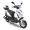 RAPPI RPI SPEEDY-50 White Steet Legal Scooter 49cc Equipped Rear Storage trunk, Four Stroke, Cylinder, CVT