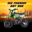 Mini Gas Power Dirt Bike, Motorcycle Ride-on 49cc 2 Stroke (Oil Mix Required) Green
