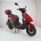 RAPPI RSS-50 Red Street Legal Scooter 50-49cc Equipped With Rear Storage Trunk, Four Stroke, Cylinder, CVT