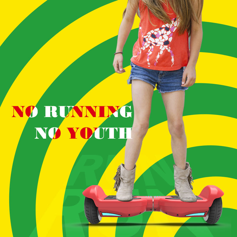 6.5" LED Flash Wheel Hoverboard with Bluetooth Speaker | Red