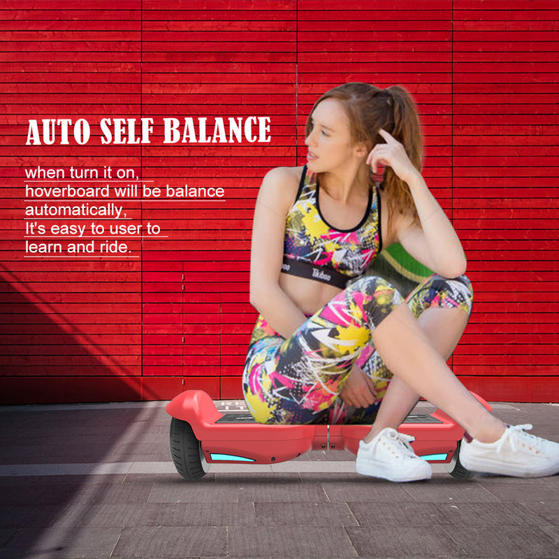 6.5" LED Flash Wheel Hoverboard with Bluetooth Speaker | Red