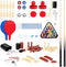 FITPHER 12 in 1 Multifunctional Table Game, Foosball, Pool, Shuffleboard, Ping Pong, Slide Hockey, Bowling, Backgmmon, Ringtoss, Horsshoes, Checker/Chess, Playing Card and Dice