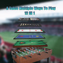 FITPHER 12 in 1 Multifunctional Table Game, Foosball, Pool, Shuffleboard, Ping Pong, Slide Hockey, Bowling, Backgmmon, Ringtoss, Horsshoes, Checker/Chess, Playing Card and Dice
