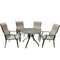 V-FIRE Outdoor Patio & Porch Furniture Sets 5 Pieces, All-Weather Chairs and Table