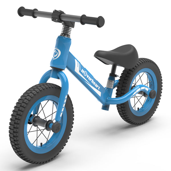 HOVER HEART Lightweight Kid's Balance Bike, 12'' Sports Balance Bike for Toddlers 18~48 Months, 2~4 Years Old with Adjustable seat and Absorbing Pneumatic Tire (Blue)