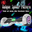 Spider Hoverboard Self Balancing Scooter 6.5" Two-Wheel Hoverboards with Bluetooth Speaker and LED Lights Electric Scooter for Kids and Adult