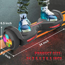 Hoverboard Self Balancing Scooter for Kids Hover Board with 6.5" Wheels Built-in Bluetooth Speaker Bright LED Lights