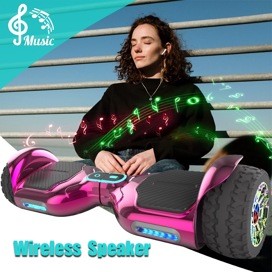 Hoverboard Self Balancing Scooter for Kids  Hover Board with 6.5"  wide Wheels Built-in Bluetooth Speaker Bright LED Lights UL2272 Certified