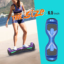 Bluetooth Hoverboard with Pearl Skin, 6.5" Self Balancing Scooter with Wireless Speaker for Music, with LED Light up Pedal and Wheels for Fun
