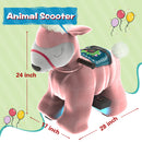Electric Stuffed Ride on Lamb Toy Animals for 3-7 Years Old (6V/7A)
