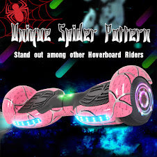 Spider Hoverboard Self Balancing Scooter 6.5" Two-Wheel Hoverboards with Bluetooth Speaker and LED Lights Electric Scooter for Kids and Adult