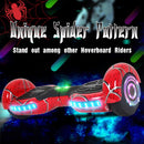 Spider Hoverboard Self Balancing Scooter 6.5" Two-Wheel Hoverboards with Bluetooth Speaker and LED Lights Electric Scooter for Kids and Adult