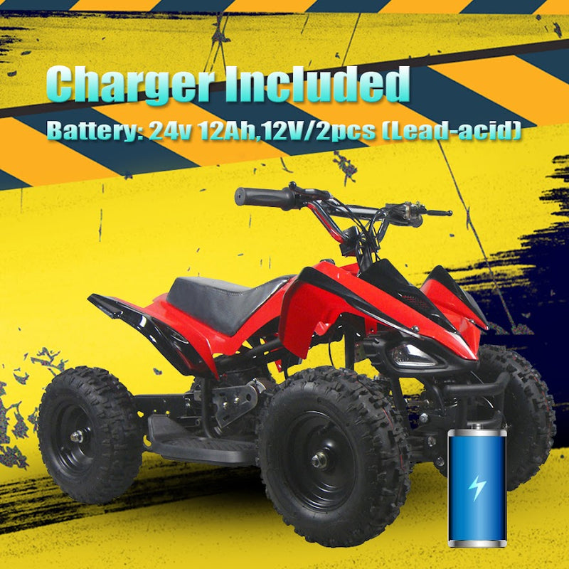 HOVERHEART Mars 24V 350W Electric Quad Battery-Powered MINI ATV - Red