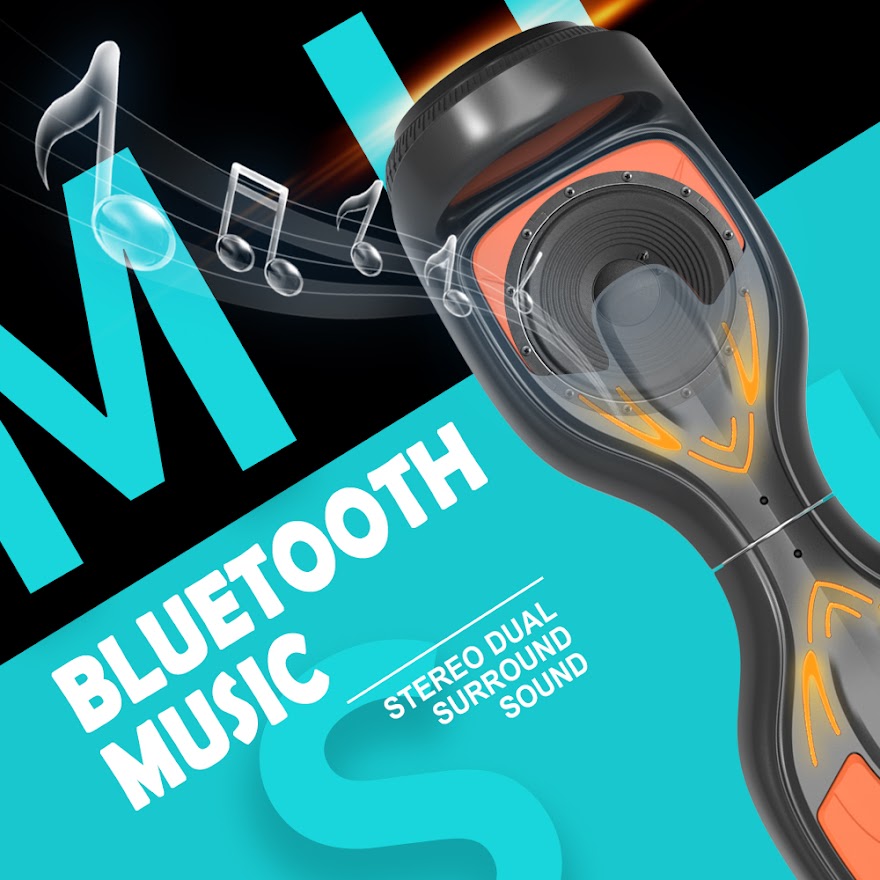 Bluetooth Hoverboard with Pearl Skin, 6.5" Self Balancing Scooter with Wireless Speaker for Music, with LED Light up Pedal and Wheels for Fun