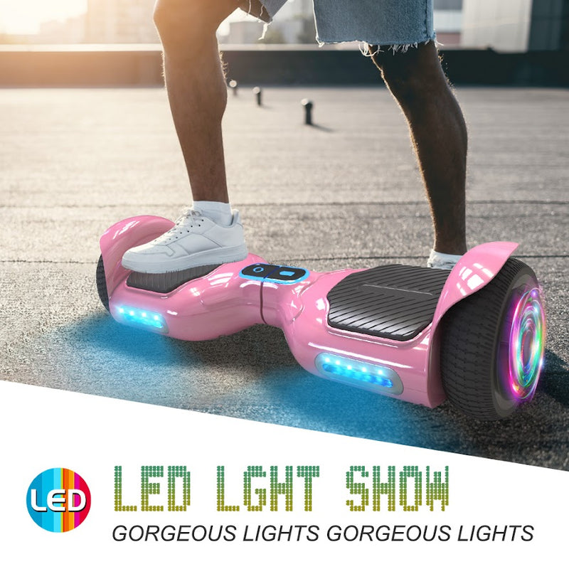 Hoverboard Self Balancing Scooter for Kids  Hover Board with 6.5" Wheels Built-in Bluetooth Speaker Bright LED Lights UL2272 Certified