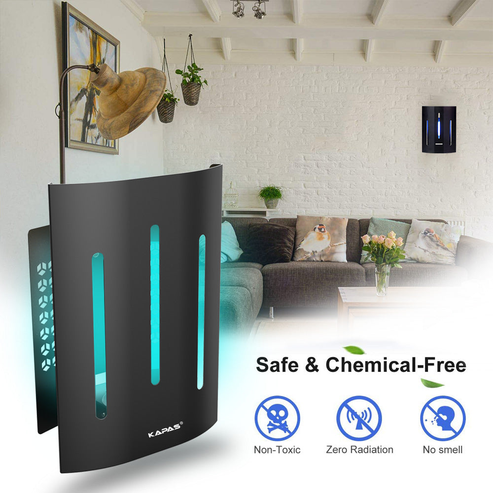 KAPAS Indoor 18W Wall Sconce Blue Light Trap with 3 Glue Paper, Bug Zapper and Insect Killer with UV Light for Capturing Flies, Moths and Other Flying Insect