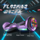 Bluetooth Hoverboard with Pearl Skin, 6.5" Self Balancing Scooter with Wireless Speaker for Music, with LED Light up Pedal and Wheels for Fun