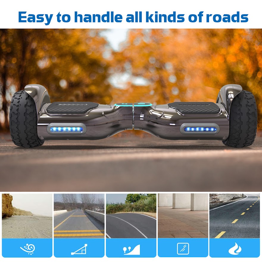 Hoverboard Self Balancing Scooter for Kids  Hover Board with 6.5"  wide Wheels Built-in Bluetooth Speaker Bright LED Lights UL2272 Certified