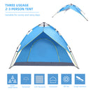 Waterproof Instant Pop Up Double-Deck Tow-Door Camping Tent , 2-3 Person Easy Quick Setup Dome Family Tents for Camping, Can be Used as Pop up Sun Shade