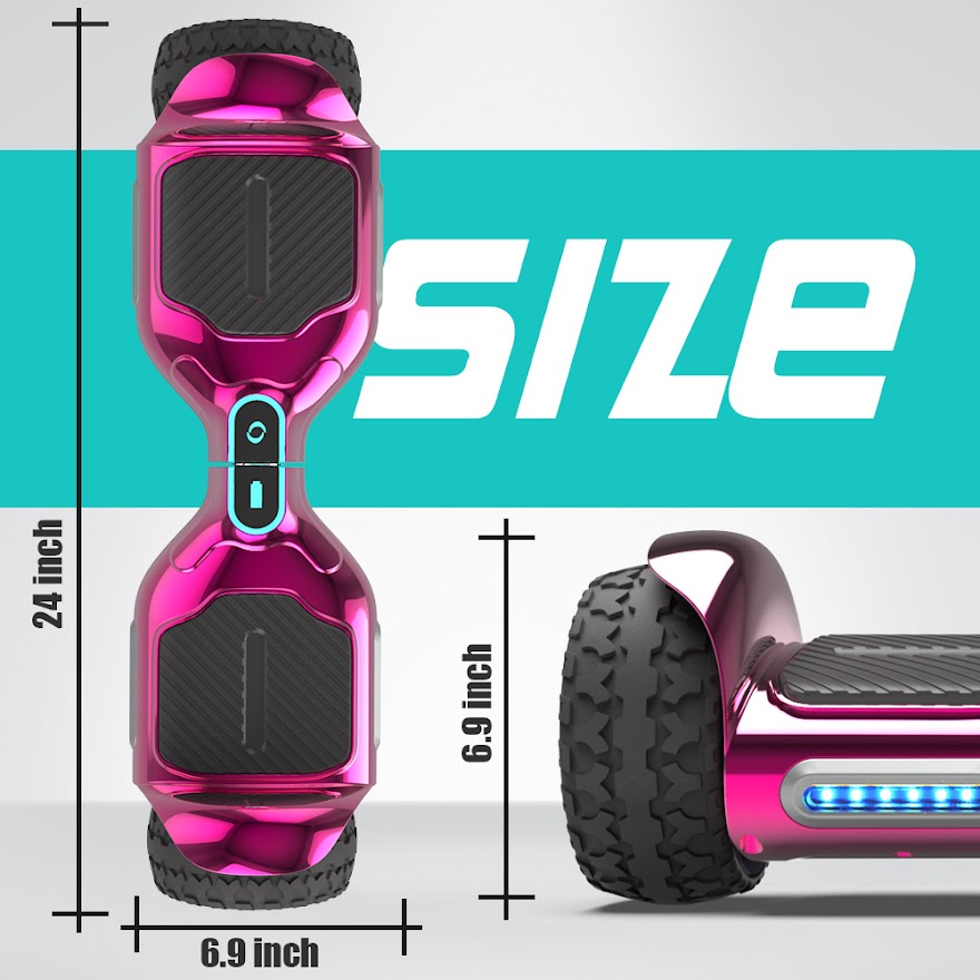 Hoverboard Self Balancing Scooter for Kids  Hover Board with 6.5"  wide Wheels Built-in Bluetooth Speaker Bright LED Lights UL2272 Certified