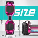 Hoverboard Self Balancing Scooter for Kids  Hover Board with 6.5"  wide Wheels Built-in Bluetooth Speaker Bright LED Lights UL2272 Certified