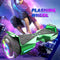 H-Warrior Hoverboard with LED Wheels, Bluetooth Speaker | Chrome Green