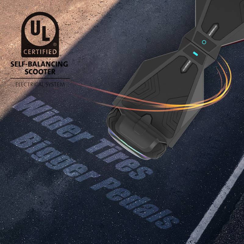 H-Warrior Hoverboard with LED Wheel | Black