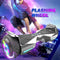 H-Warrior Hoverboard with LED Wheels,  Bluetooth Speaker | Chrome Silver