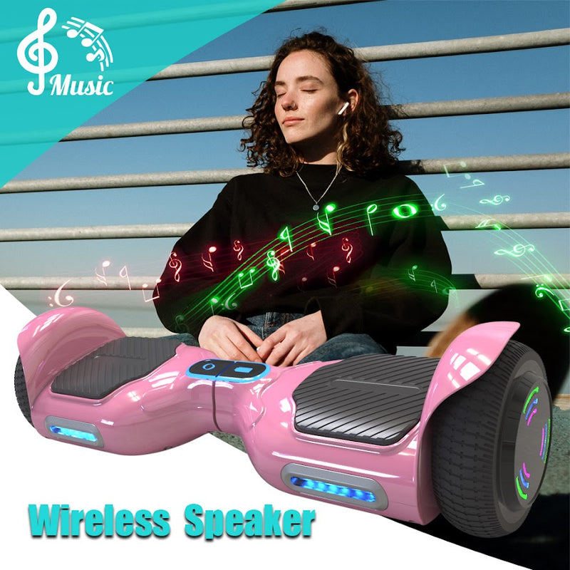 Hoverboard Self Balancing Scooter for Kids  Hover Board with 6.5" Wheels Built-in Bluetooth Speaker Bright LED Lights UL2272 Certified