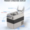KAPAS 52L(55 Quarts) DC 12/24V portable compressor refrigerator freezer car fridge for car, home, truck and camping