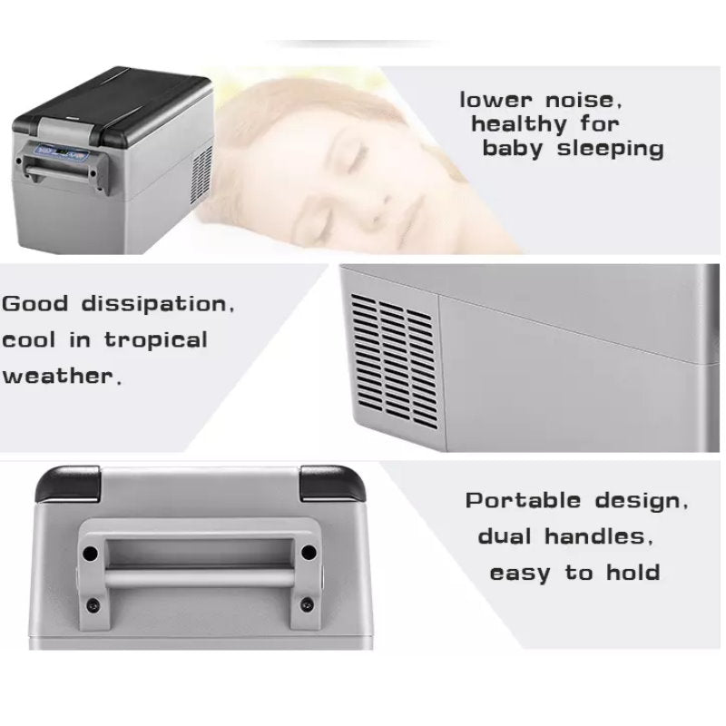 KAPAS 52L(55 Quarts) DC 12/24V portable compressor refrigerator freezer car fridge for car, home, truck and camping