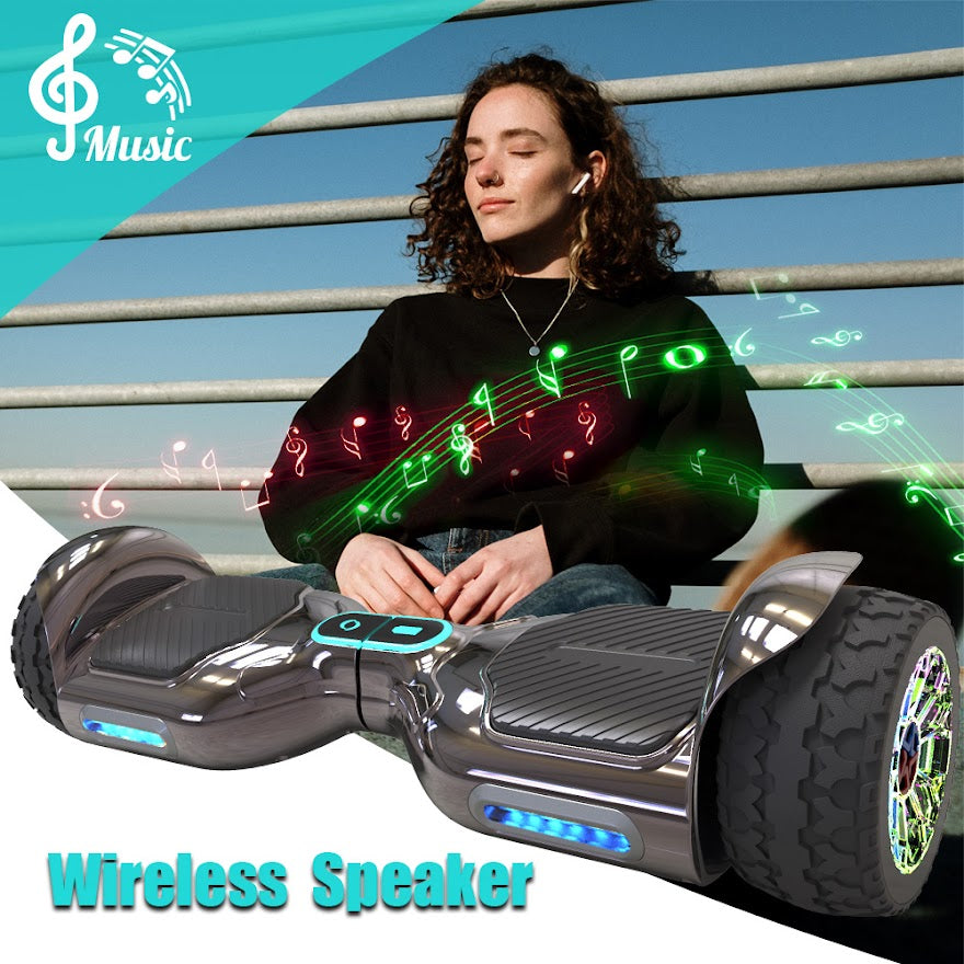 Hoverboard Self Balancing Scooter for Kids  Hover Board with 6.5"  wide Wheels Built-in Bluetooth Speaker Bright LED Lights UL2272 Certified