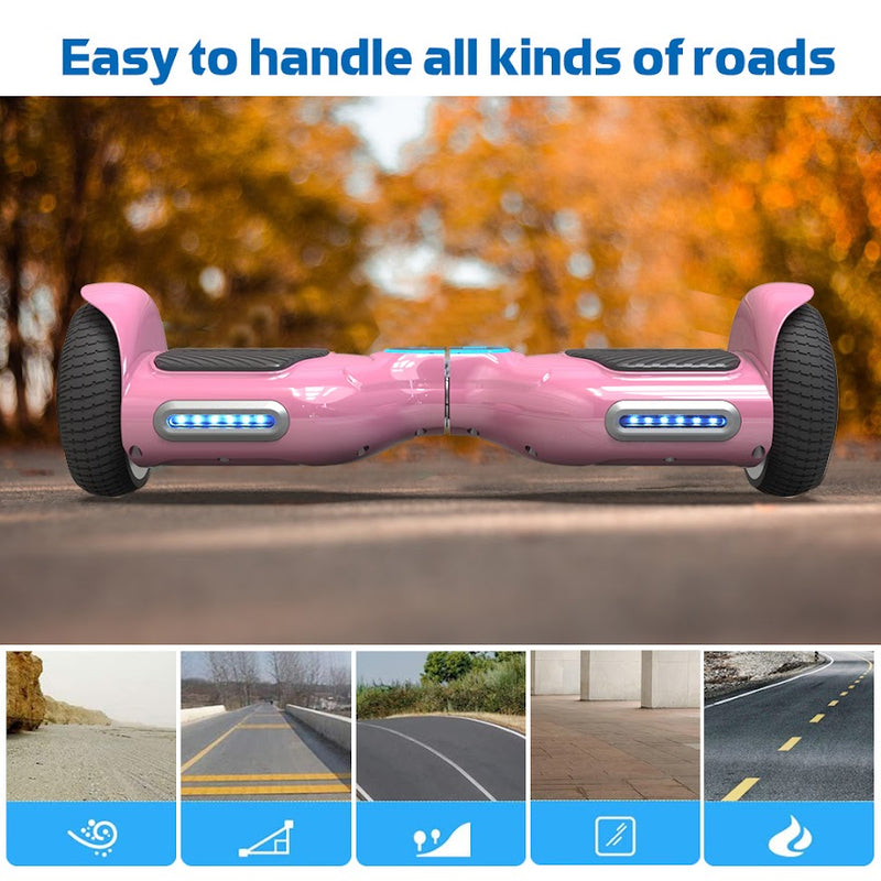 Hoverboard Self Balancing Scooter for Kids  Hover Board with 6.5" Wheels Built-in Bluetooth Speaker Bright LED Lights UL2272 Certified