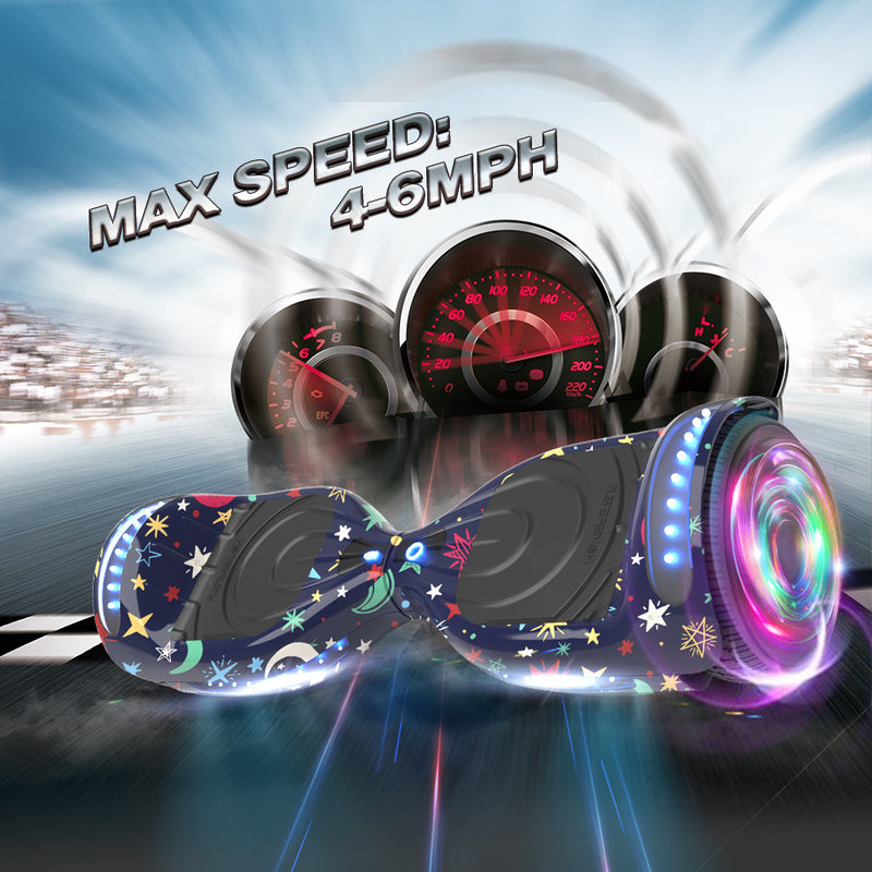 HOVERSTAR Hoverboard All New Version-HS2.0, Chrome Color & Coating Skins Two Wheels Self-Balancing Scooter with Wireless Speaker Playing Music & Led Wheels Flashing Lights