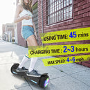 H-Warrior Hoverboard with LED Wheel | Black