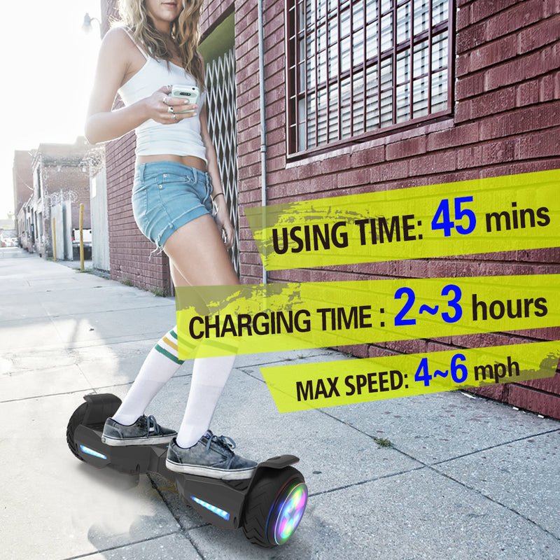 H-Warrior Hoverboard with LED Wheel | Black