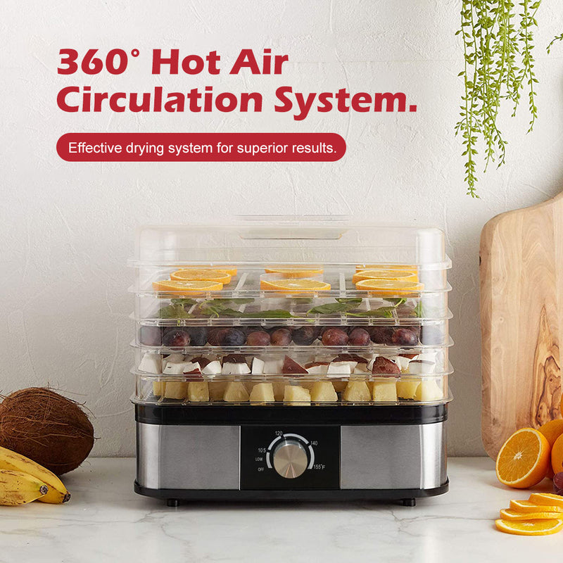 KAPAS Food Dryer Dehydrator, 245W Electric Food Dehydrator Machine