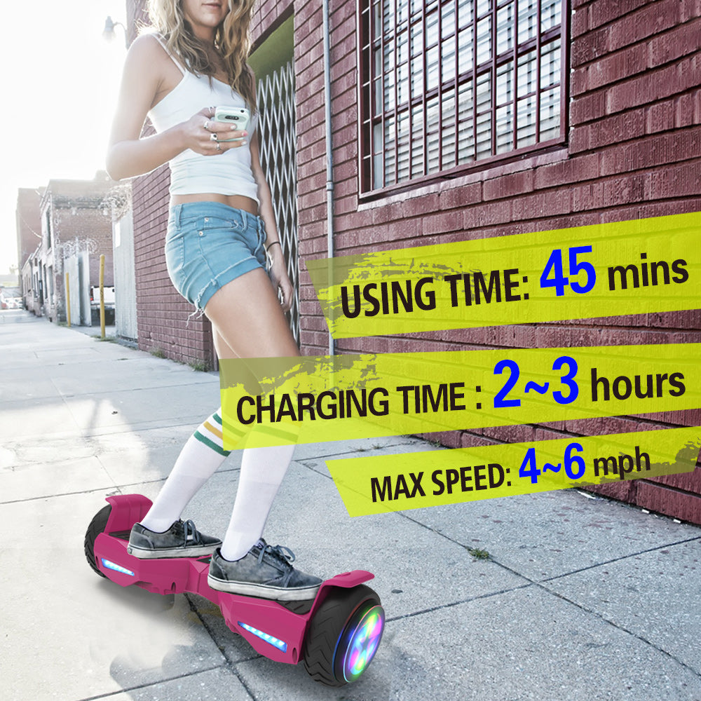 H-Warrior Hoverboard with LED Wheel | Pink
