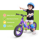 HOVER HEART Lightweight Kid's Balance Bike, 12'' Sports Balance Bike for Toddlers 18~48 Months, 2~4 Years Old with Adjustable seat and Absorbing Pneumatic Tire (Purple)