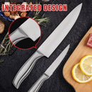 14 pcs WOODEN BLOCK Self-Sharpening Knife Set with Block, Chef Knife, Bread Knife, Steak Knife Set,  Stainless Steel